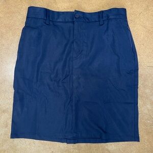Lands End Active Chino Skort Girls Sz 14 Blue Uniform Skirt Built In Shorts